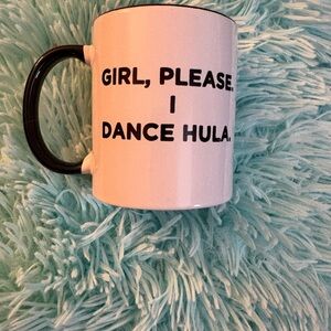 Chic Black and White Hula Dance Mug